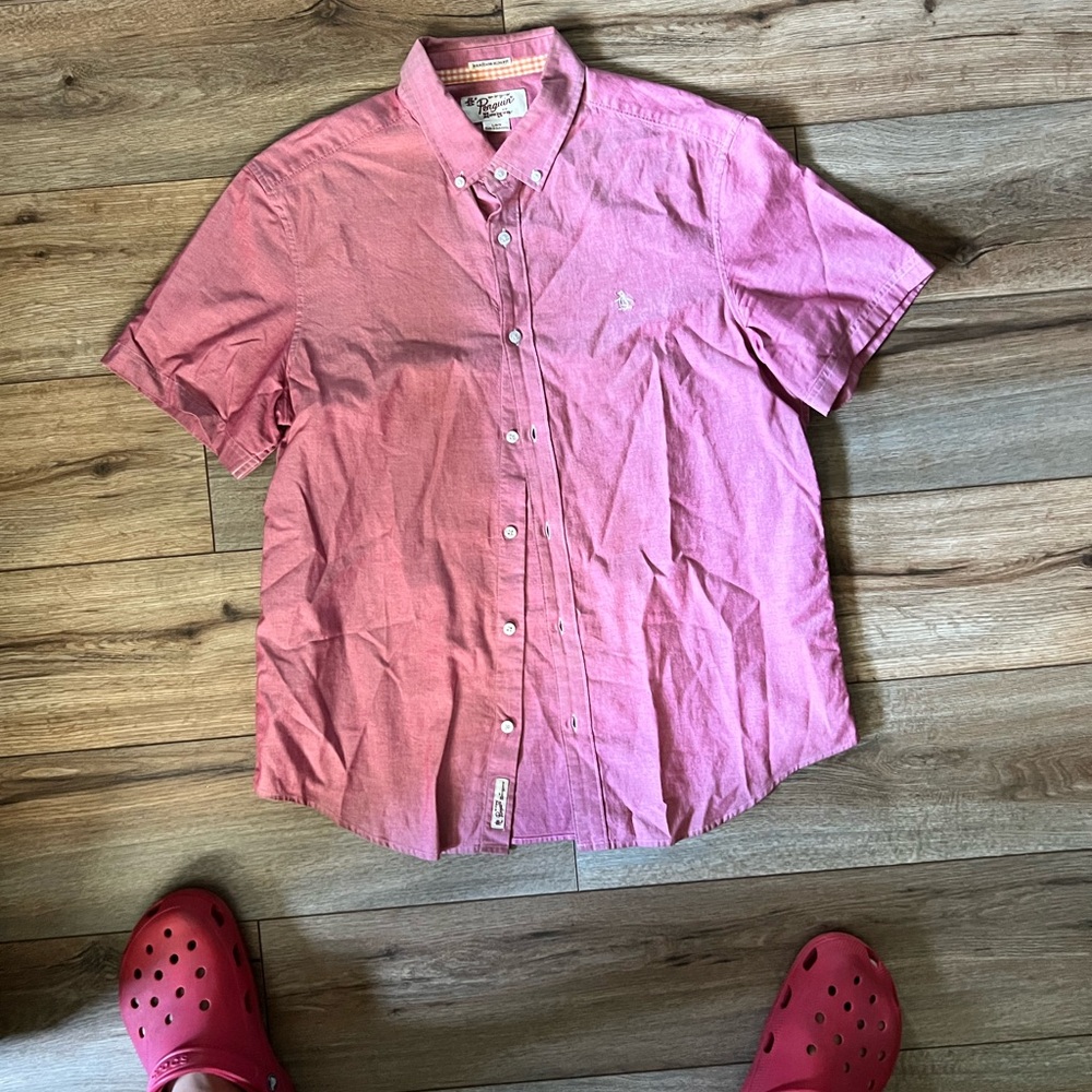 Original Penguin men’s short sleeve button down